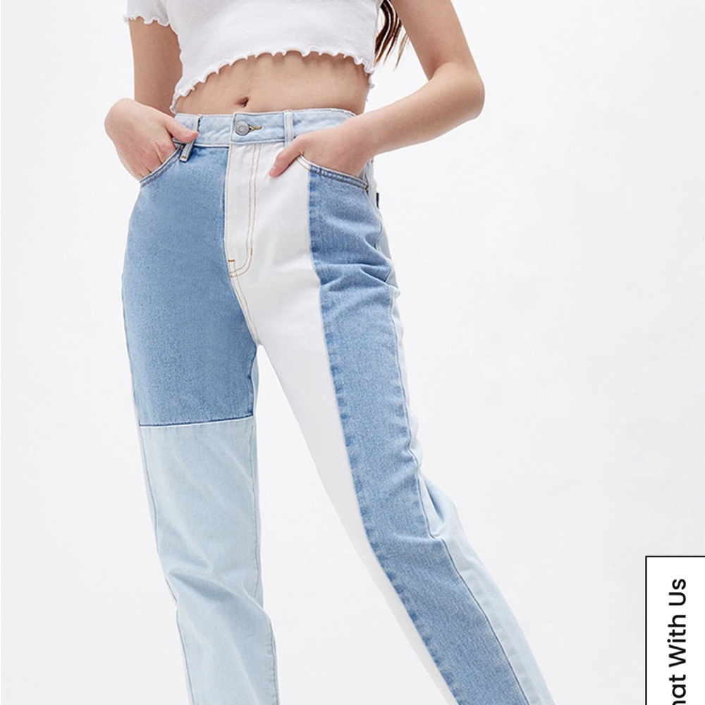 PacSun Eco Hopper Patch Mom Jeans